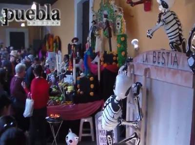 Concurso de Altares y Ofrendas en casa de cultura de Puebla