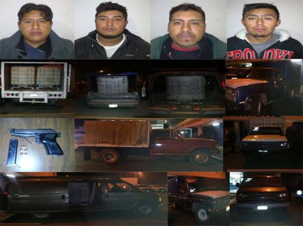Detienen en Acatzingo 6 camionetas con combustible robado