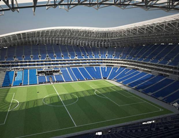 Peña Nieto inaugura estadio vacío en Monterrey, solo invitados