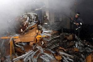 Incendio consumió bodega de Sidra Copa de Oro en San Pedro Cholula