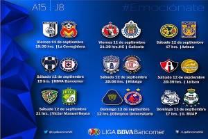 Liga MX: Conoce el calendario de la Jornada 8 del Apertura 2015