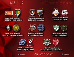 Ascenso MX: Conoce los partidos y horarios de la J9