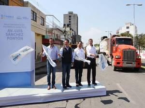 Alcalde de Puebla inicia relaminación en 10 vialidades de la ciudad