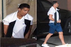 Cristiano Ronaldo fue captado ebrio y orinando en plena calle en Saint Tropez