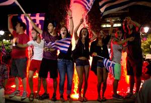 Esperanza en Grecia: miles celebran en Atenas el “no” al referéndum