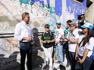 Ayuntamiento de Puebla retira más de 16 mil metros cuadrados de grafiti