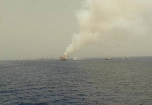 Se incendia otra plataforma petrolera en el mar de Campeche