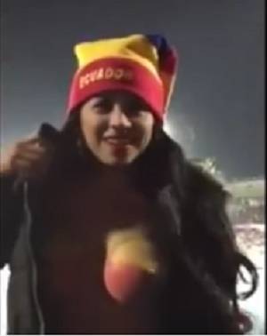 VIDEO: Fan ecuatoriana presume bodypaint en partido de la Copa América