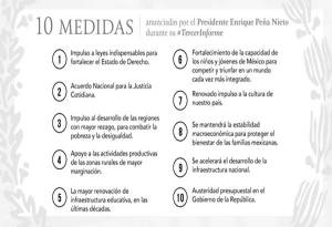 Estas son las 10 medidas anunciadas por EPN