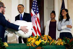Obama ironiza sobre inmigrantes al indultar a un pavo
