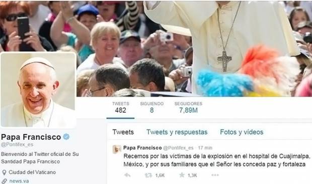 Papa Francisco pide rezar por las víctimas de Cuajimalpa
