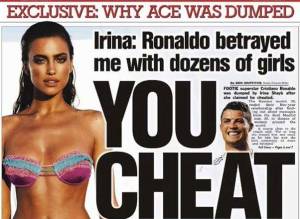 Irina Shayk confesó: Cristiano Ronaldo me engañó con muchas mujeres