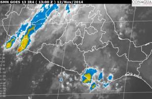 Lluvias muy fuertes en Puebla por sistema frontal número 11