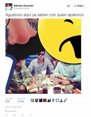 Hijo de “El Chapo” publica foto supuestamente con su padre en Costa Rica