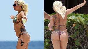 Lady Gaga presume bikini en Bahamas