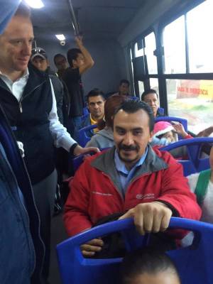 Secretario de Transportes viaja por segunda vez en RUTA Puebla