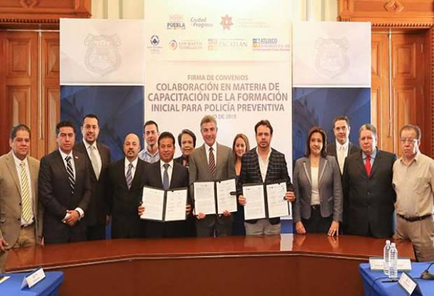 Puebla, San Andrés Cholula y Zacatlán firman acuerdo en materia de seguridad pública