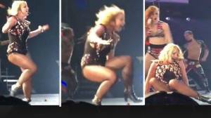VIDEO: Britney Spears se cayó en pleno show en Las Vegas