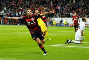 Chicharito anotó en goleada del Bayer Leverkusen 4-1 sobre BATE