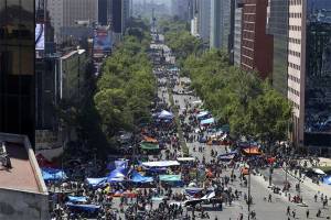 Plantón de la CNTE en Reforma deja pérdidas por 3 mdp