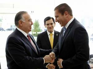 Gobernador de Puebla se reúne con presidente del Comce, Valentín Diez Morodo