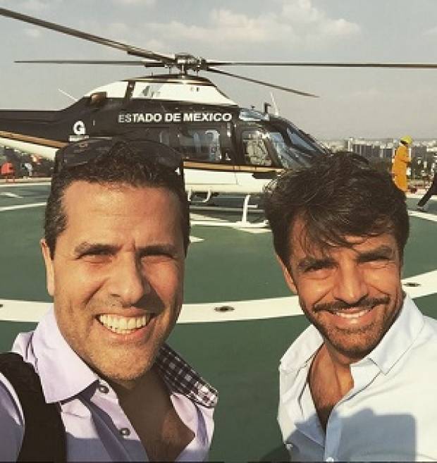 Marco Regil y Eugenio Derbez, señalados por usar helicóptero del EdoMex como taxi aéreo