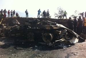 Mueren 5 personas por volcadura de camión en autopista Puebla-Orizaba
