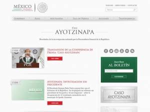 Presidencia abre micrositio sobre caso Ayotzinapa