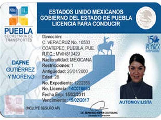 Puebla lanza licencia permanente de conducir; pago único de mil 950 pesos