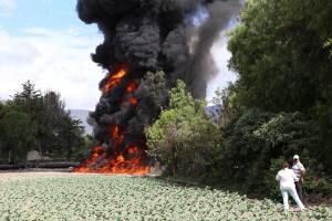 Robo de combustible en ducto de Pemex provocó incendio en Tecamachalco