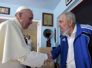 El papa Francisco se reúne con Fidel Castro en La Habana