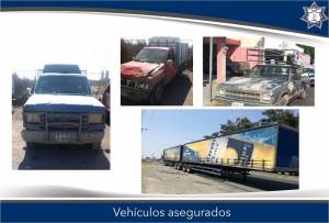 Policía de Puebla localizó camionetas para transportar combustible robado