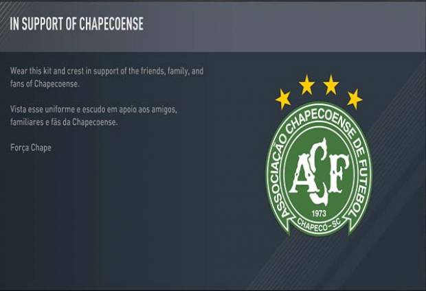FIFA 17 rinde homenaje al Chapecoense