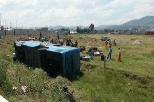 Volcadura de camión dejó 11 lesionados en la autopista Puebla-Orizaba