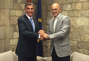 Tony Gali fortalece relaciones bilaterales con Cataluña