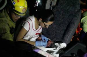 Nace bebé en medio de incendio por combustible robado en Puebla