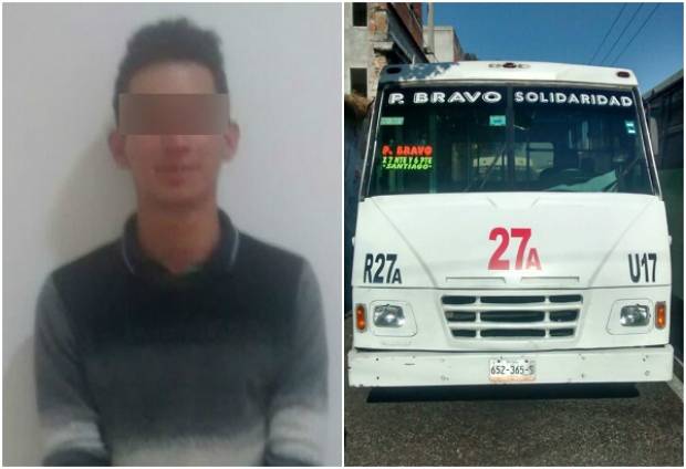 Policía capturó a chofer-ladrón de la Ruta 27 en Puebla