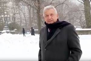 AMLO cancela visita a la ONU por tormenta de nieve