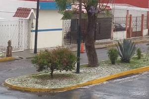 Se registra caída de granizo en Puebla y San Andrés Cholula
