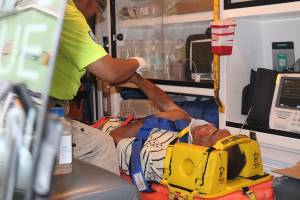 Transporte público atropelló a hombre en el centro de Puebla