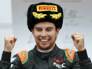 Checo Pérez subió tercero al podio en el Gran Premio de Rusia