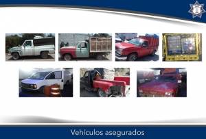 Policía recuperó camionetas robadas con 8 mil litros de combustible robado en Puebla