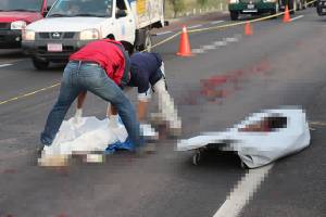 Atropellado quedó descuartizado sobre la autopista México-Puebla