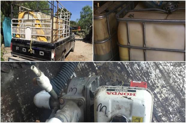 PGR asegura bodega con 10 mil litros de combustible robado en Tecamachalco