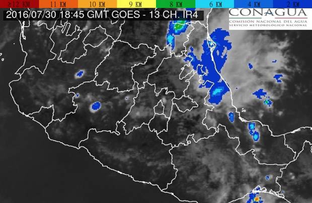 Tormentas muy fuertes en zonas de Puebla, alerta Conagua
