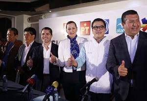 PAN sella alianza con Panal, PT, PSI y Compromiso por Puebla