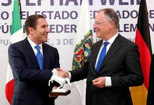 Moreno Valle recibe al primer ministro de Baja Sajonia, Stephan Weil