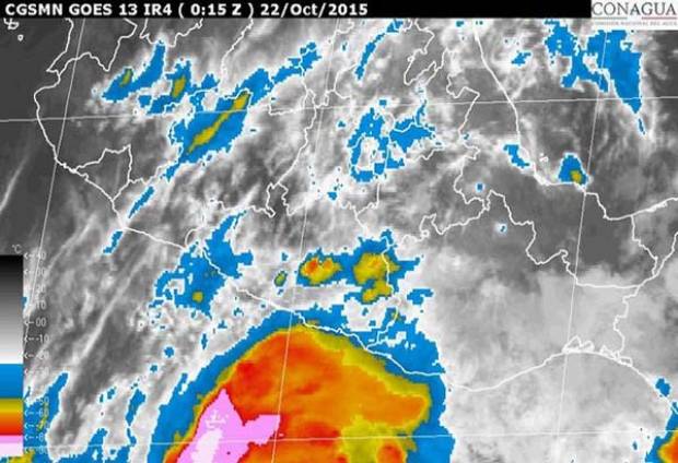 Lluvias muy fuertes en Puebla por el huracán “Patricia”