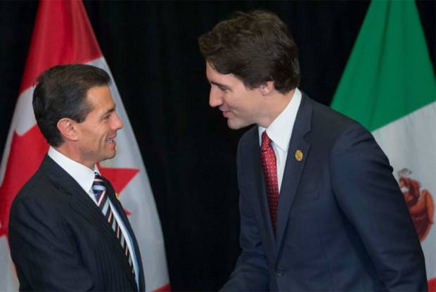Peña y Trudeau dan bienvenida a renegociación del TLCAN