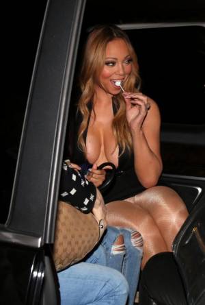 FOTOS: Mariah Carey presume escote sensual en Europa